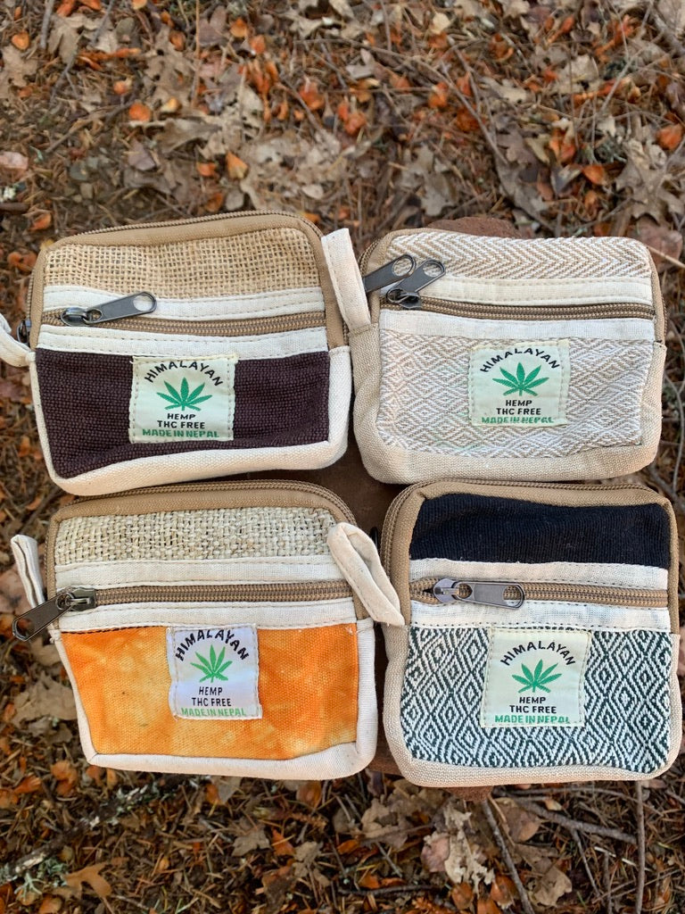 Wholesale Set of 100 Handmade Hemp Coin Purses
