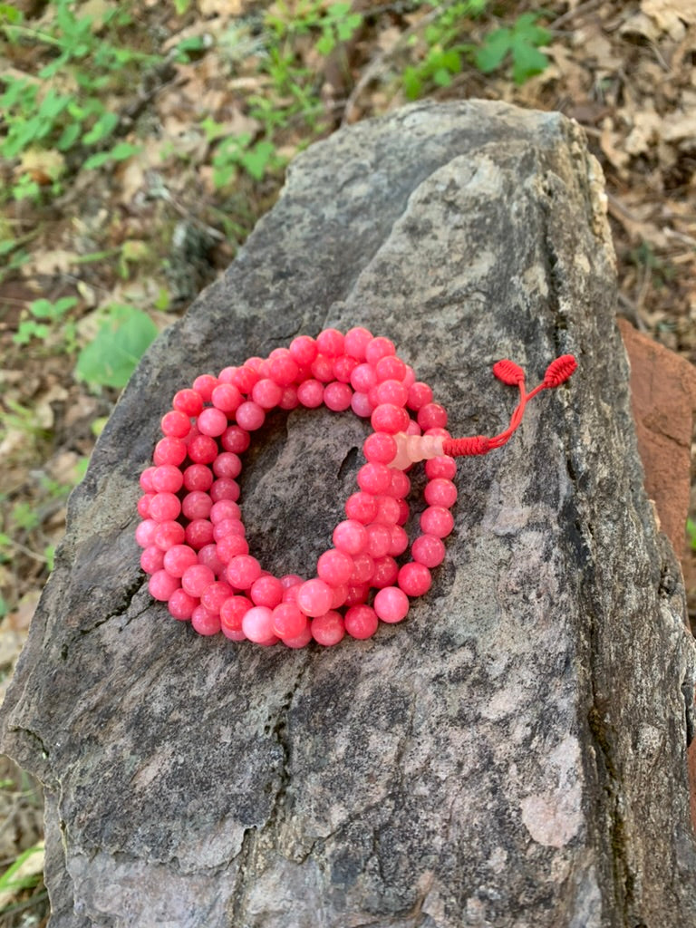 Deep Pink Himalayan Rose Quartz Mala