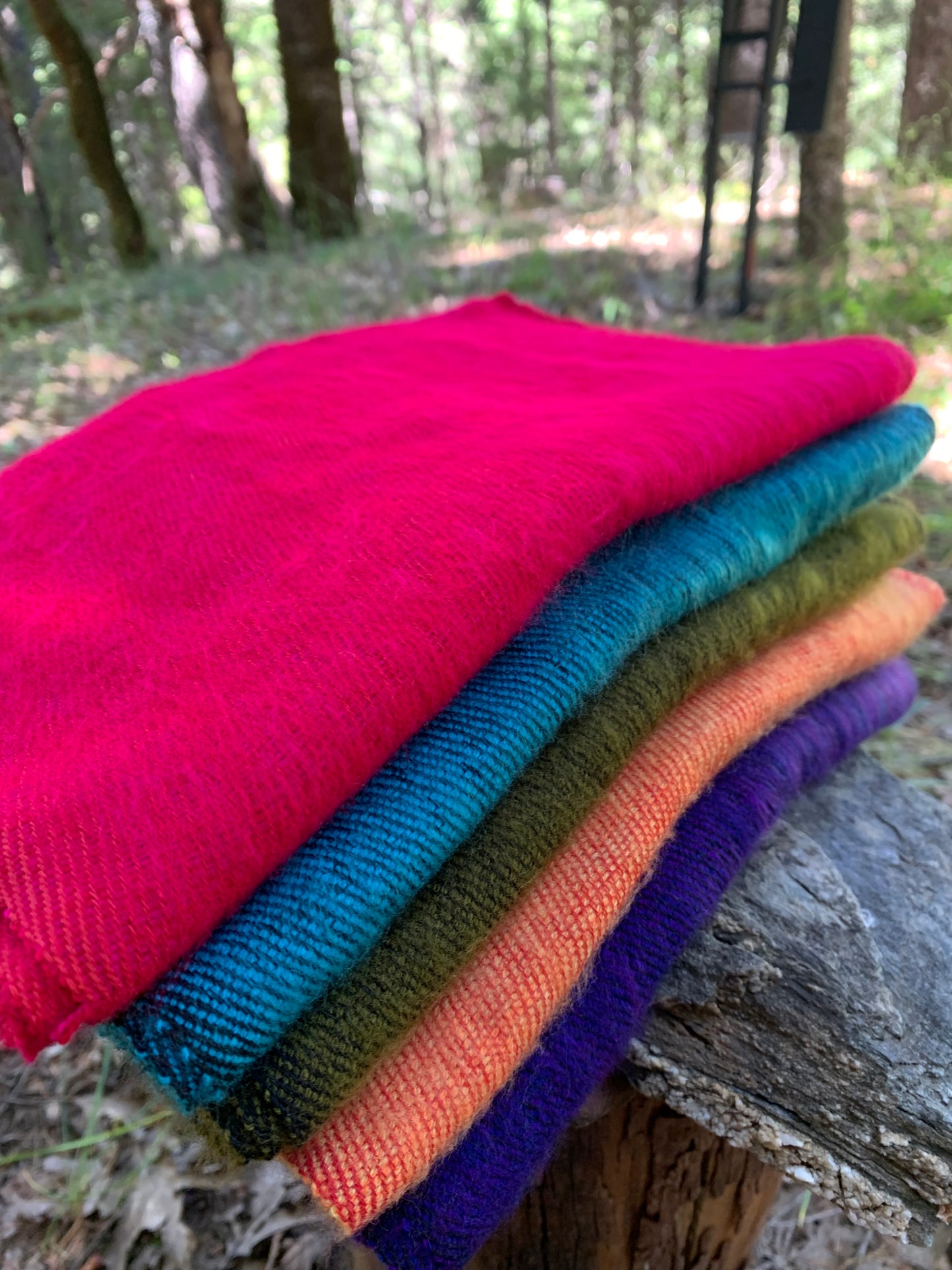 Set of 5 Handmade Himalayan Yak Wool Scarves from Nepal