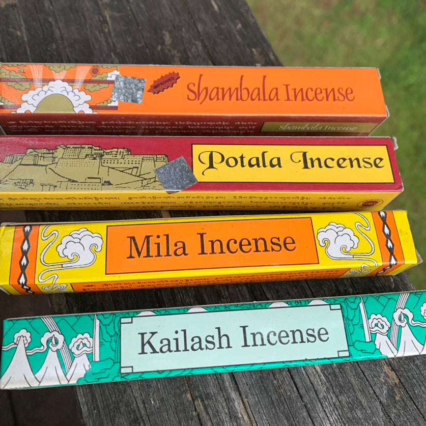 Tibetan Incense Collection x4 Kailash, Mila, Potala, Shambala