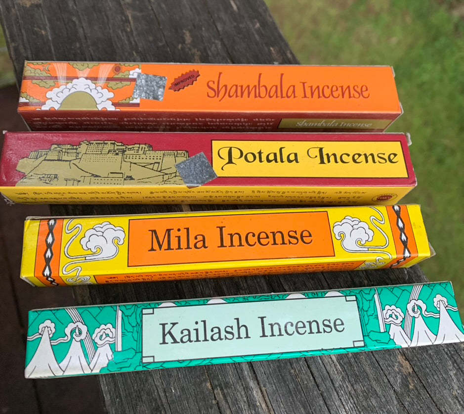Tibetan Incense Collection x4 Kailash, Mila, Potala, Shambala