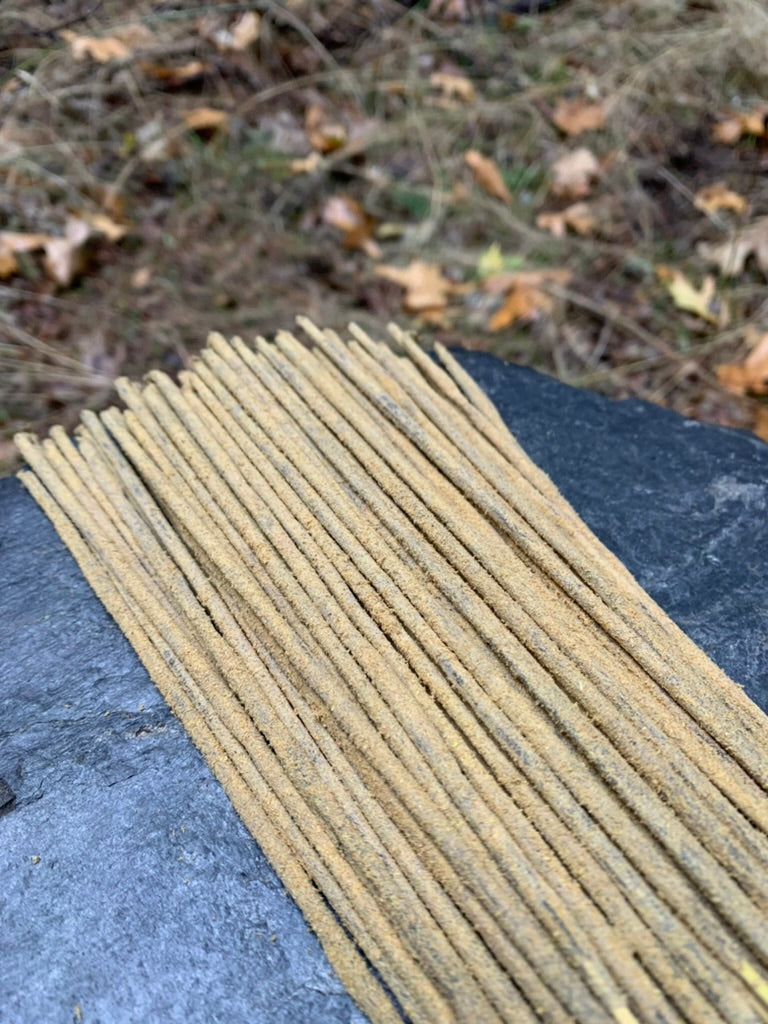 Hand-rolled Nag Champa incense crafted in India from natural ingredients