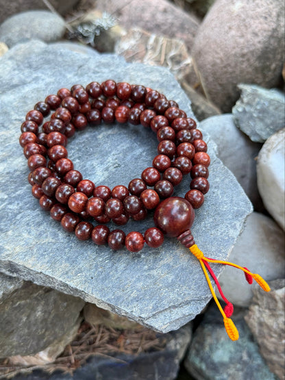Sandalwood Mala Necklace | Himalayan Japa Meditation Beads