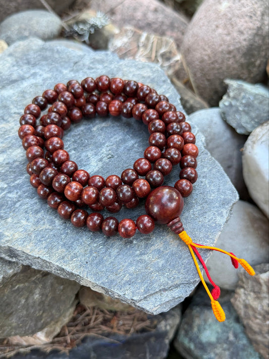 Sandalwood Mala Necklace | Himalayan Japa Meditation Beads