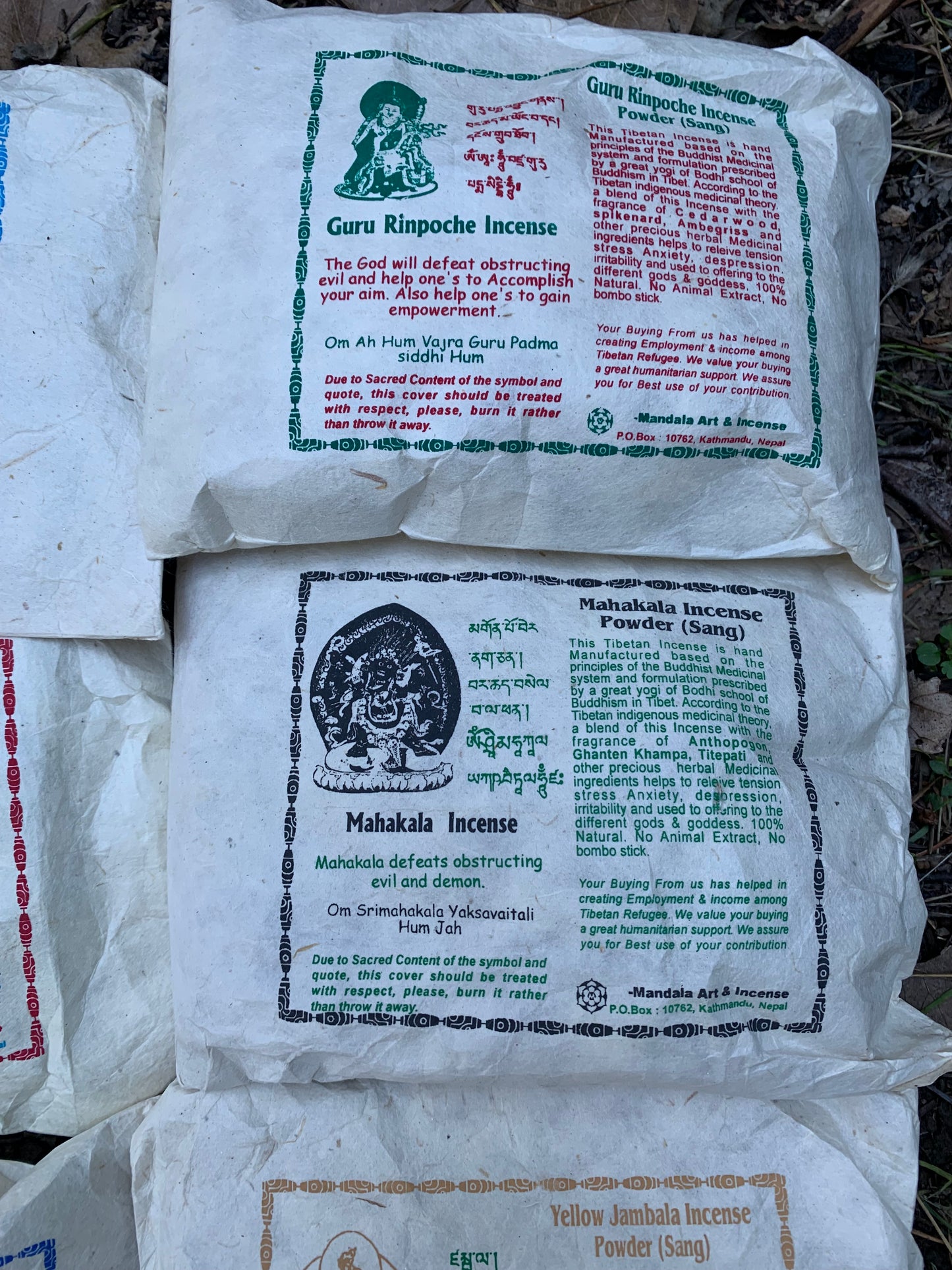 Tibetan Himalayan Incense Powders