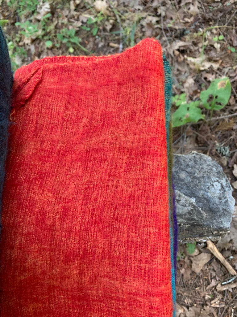 Colorful Himalayan yak wool scarf handcrafted in Nepal