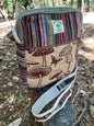 Hemp Shoulder Bag Purse with Mushroom print