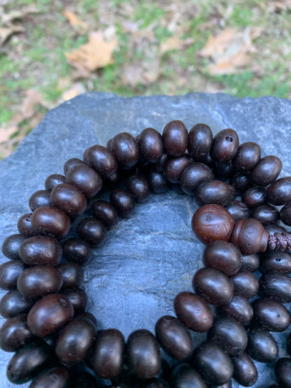 108 Dark Bodhi Seed Japa Mala - Himalayan Meditation Beads