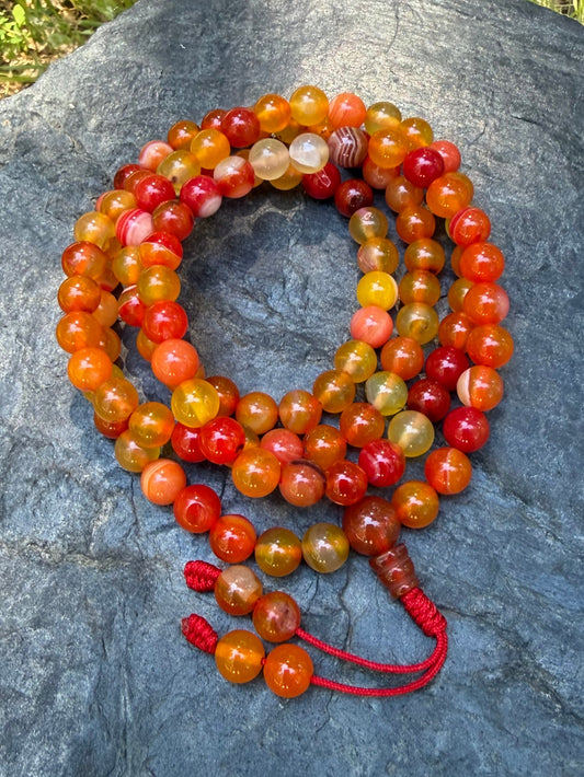 orange agate necklace from the himalayas