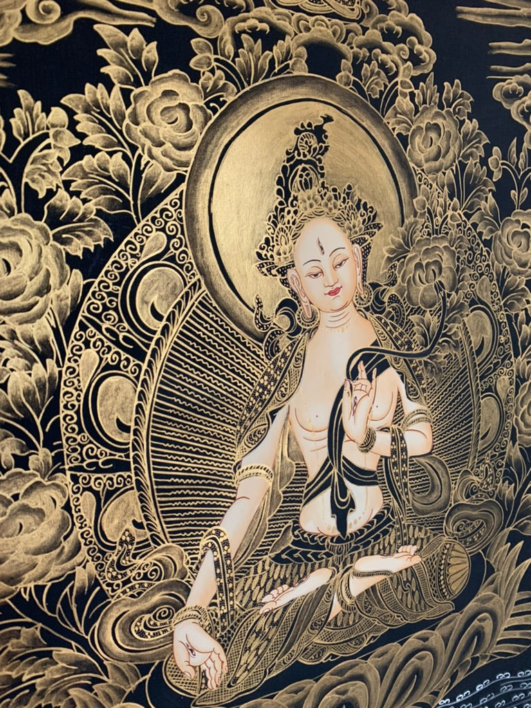 Golden White Tara Thangka