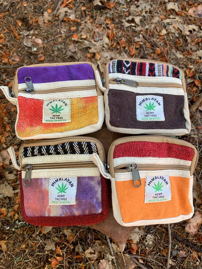 Wholesale Set of 100 Handmade Hemp Coin Purses