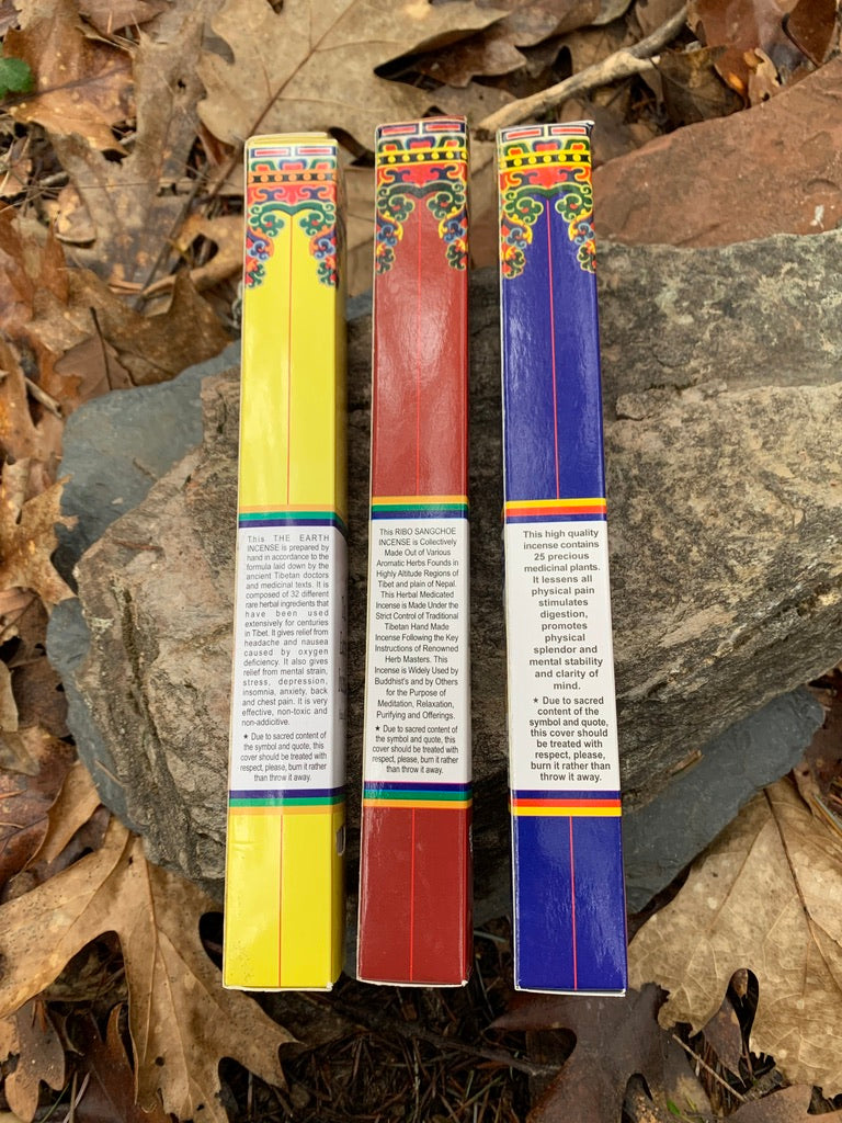 Tibetan Incense Collection x3, Ribo Sangchoe, The Earth, Tibetan Peace