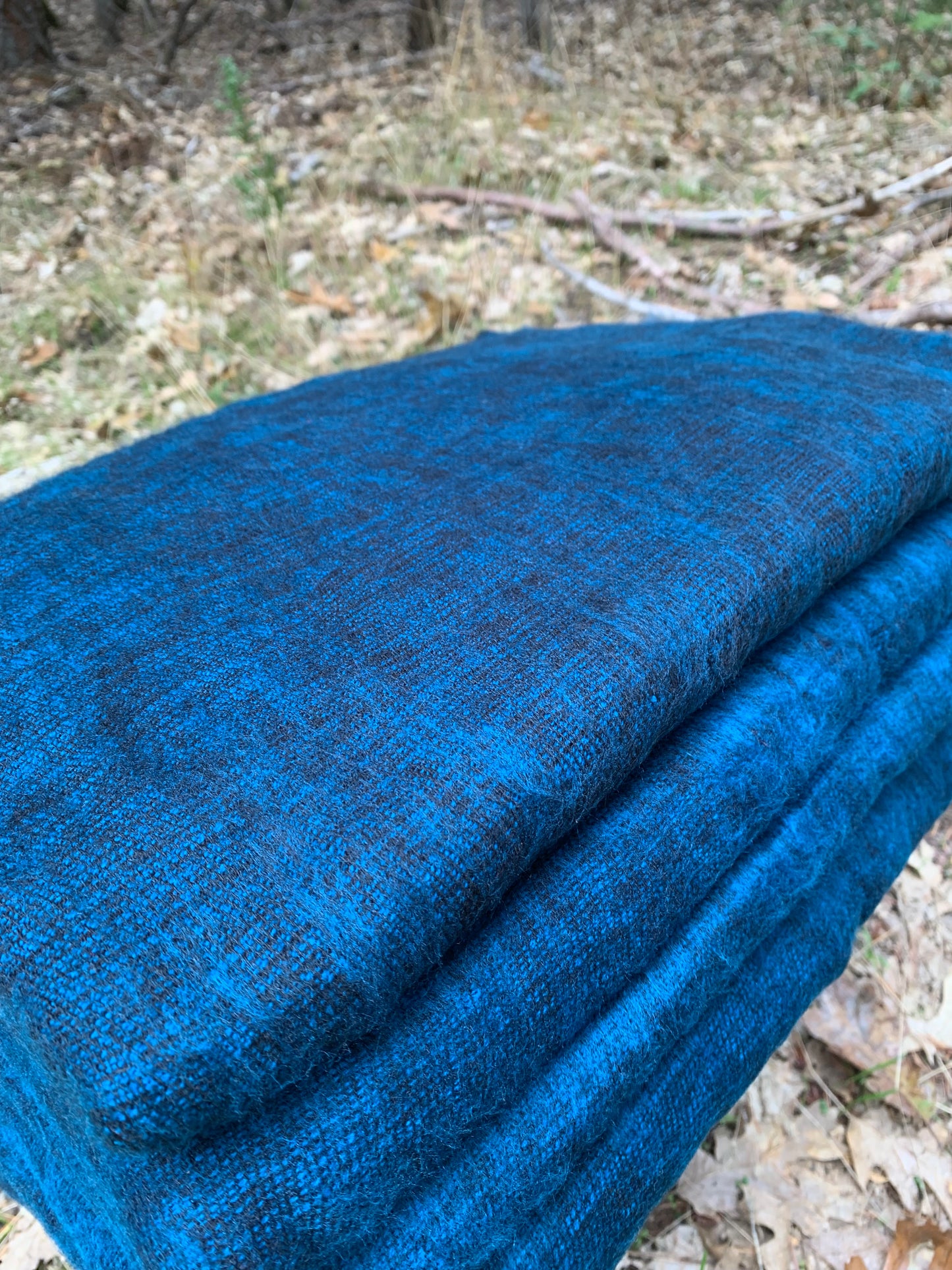 Himalayan Yak Wool Blanket - Blue Black
