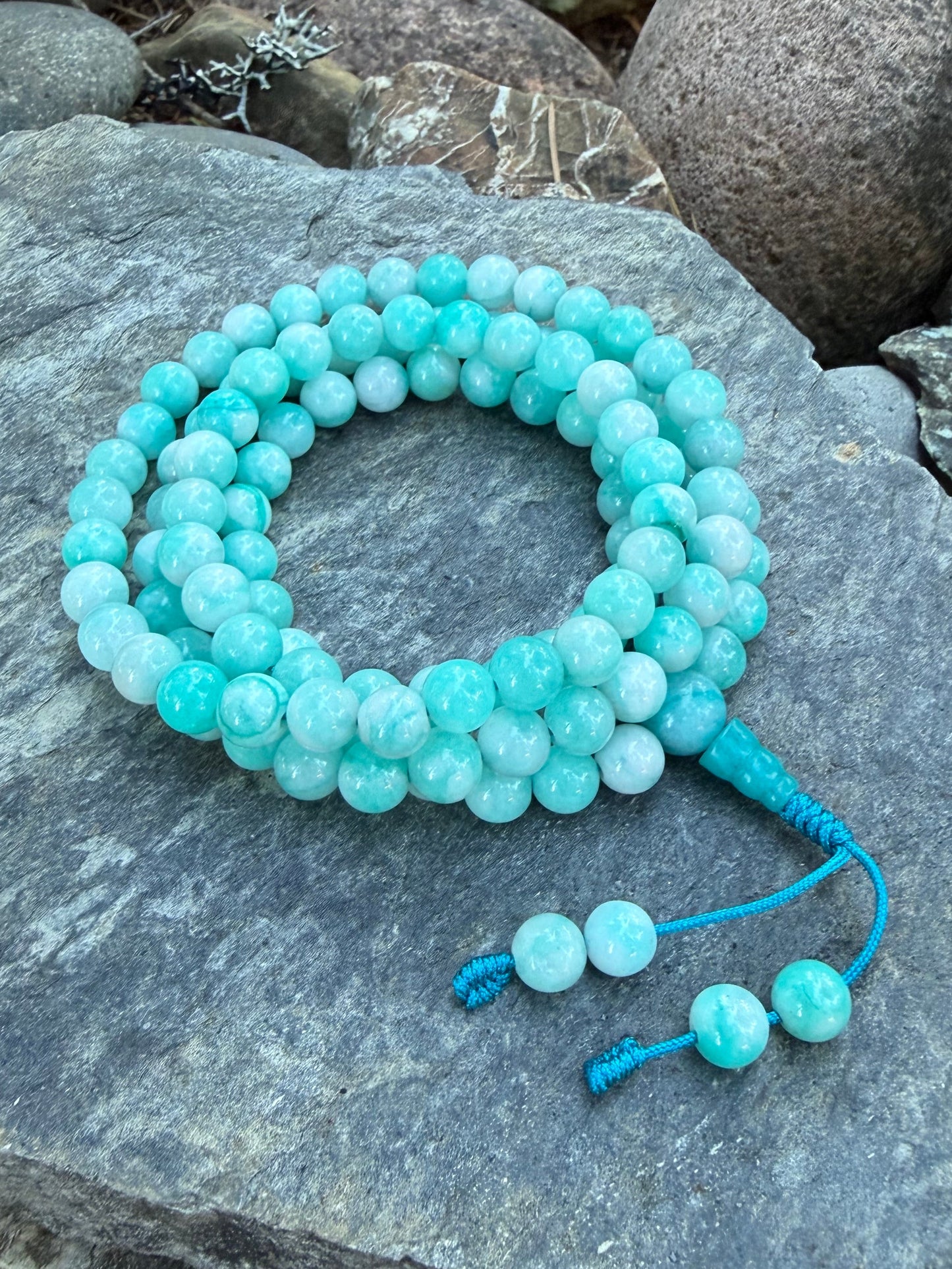 Amazonite Japa Mala Necklace