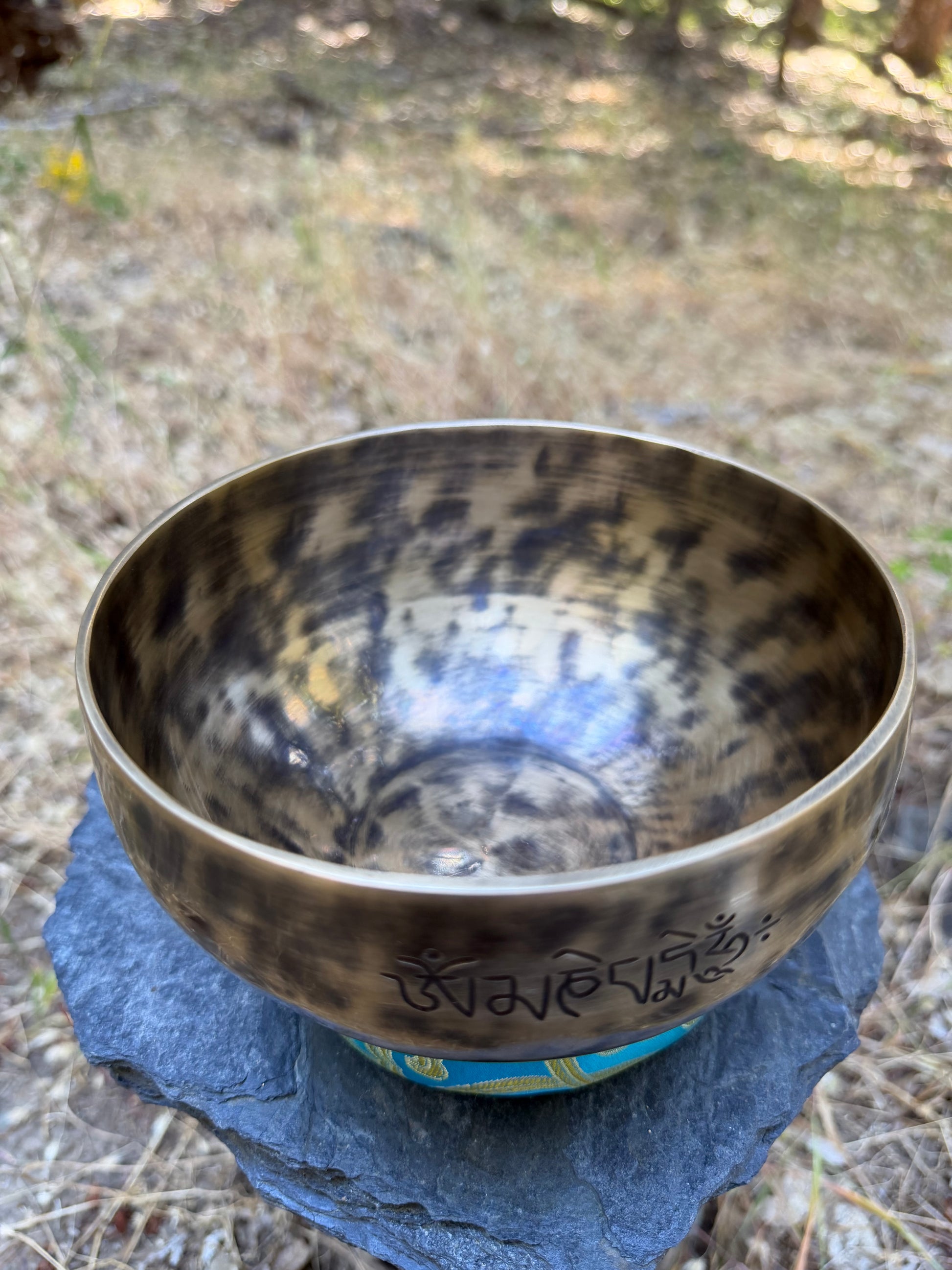Hand-hammered seven-metal Tibetan singing bowl