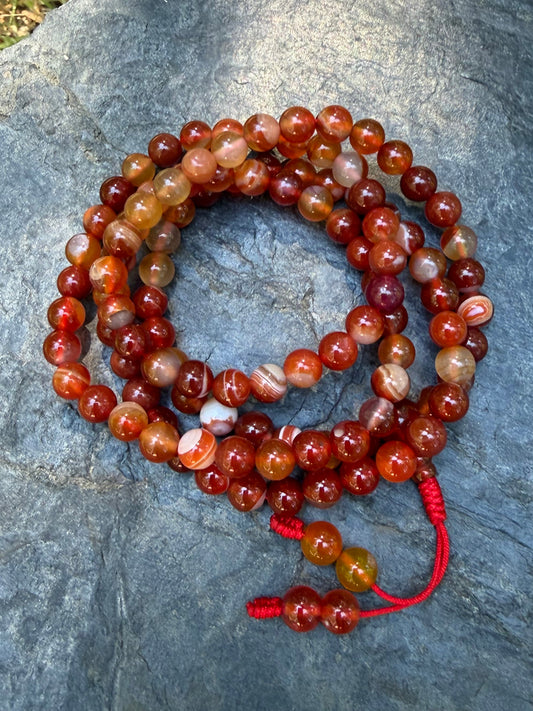 red agate gemstone necklace from the himalayas