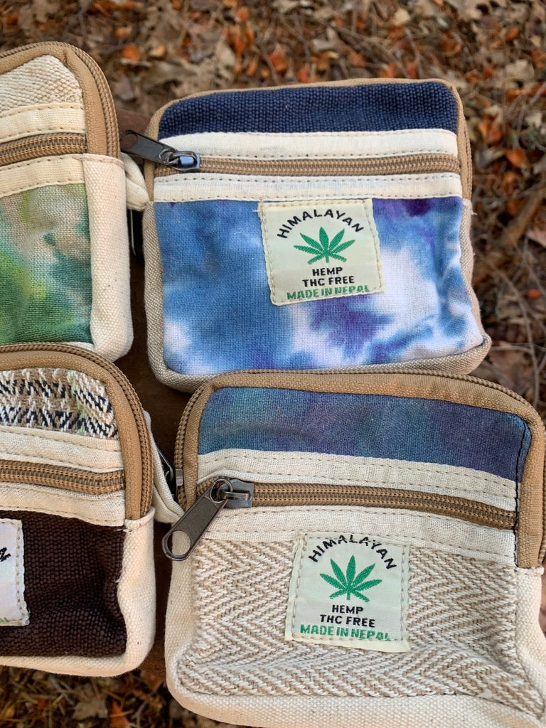 Wholesale Set of 100 Handmade Hemp Coin Purses