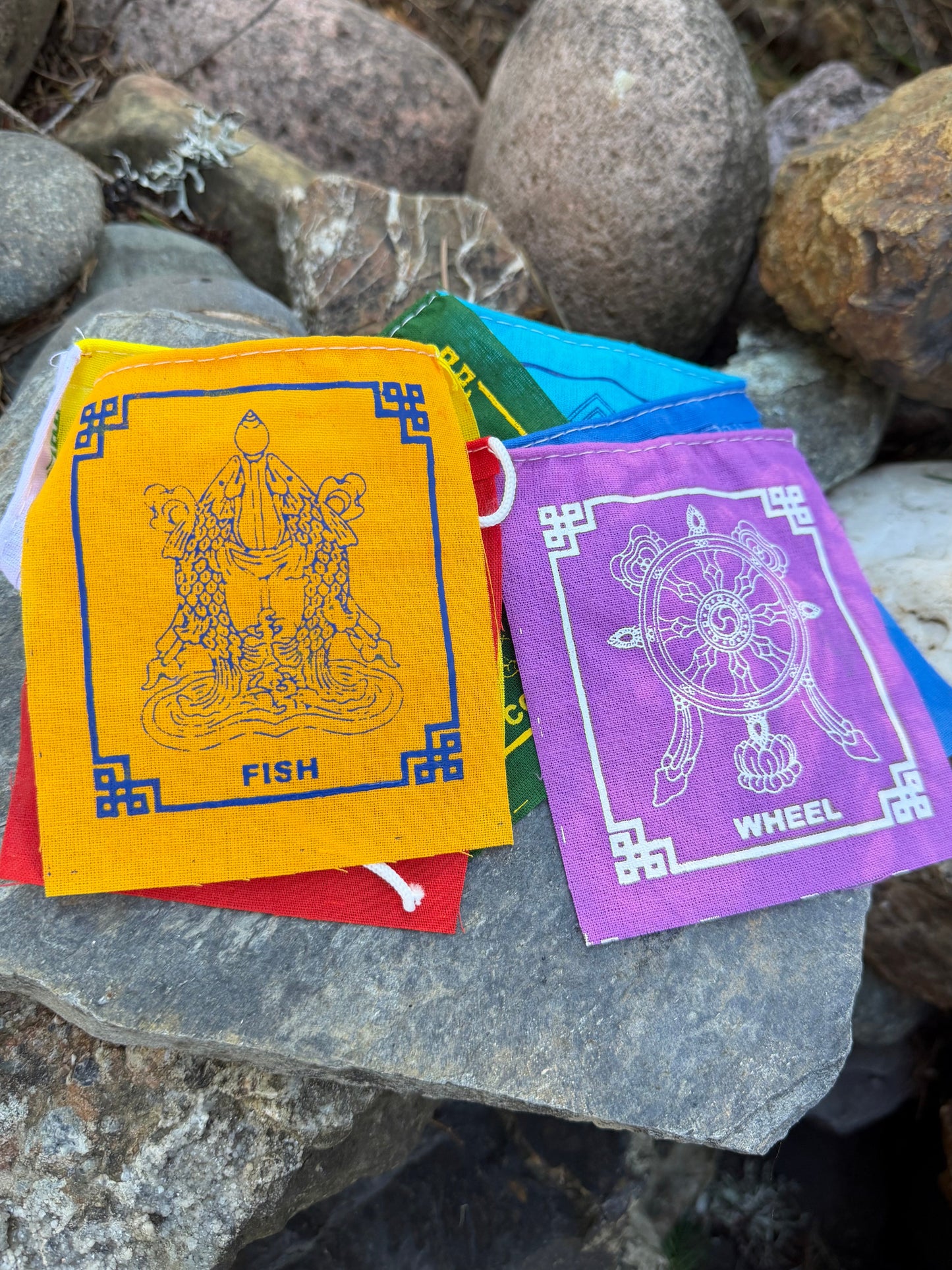 Eight Auspicious Symbols Prayer Flags