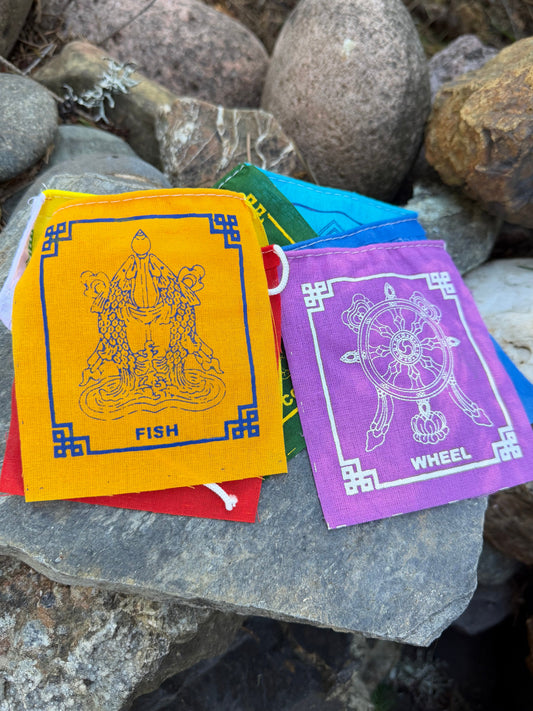 Eight Auspicious Symbols Prayer Flags