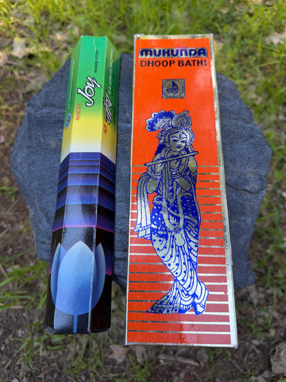 Nandi's Joy and Mukunda Dhoop Bathi Incense
