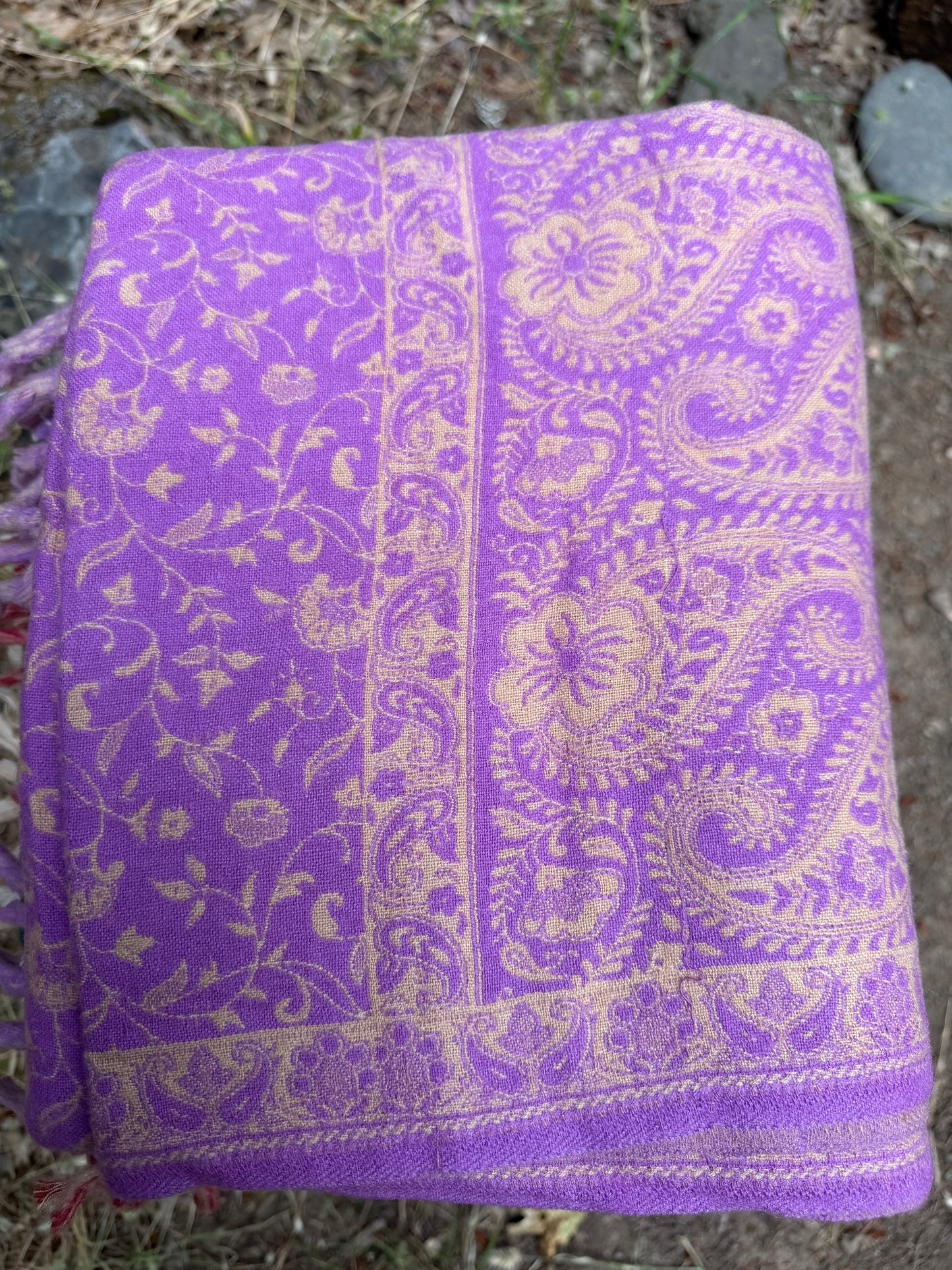 Himalayan Tibetan Yak Wool Blanket - Traditional Design