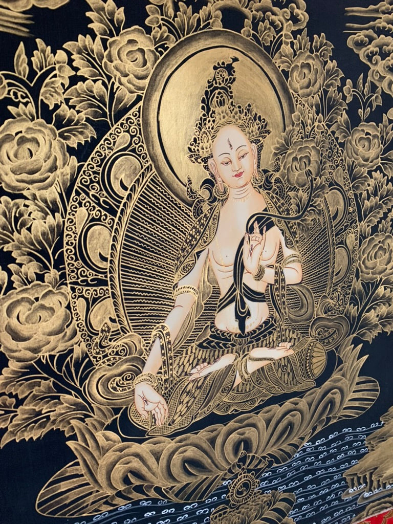 Golden White Tara Thangka