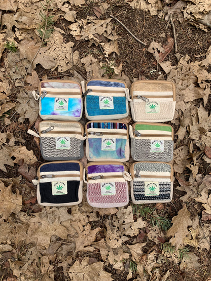 Wholesale Set of 100 Handmade Hemp Coin Purses