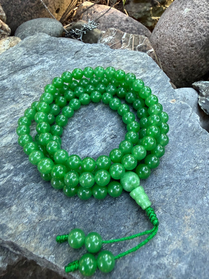 Green Jade Gemstone Mala