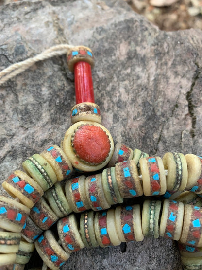 Himalayan Yak Bone Turquoise Mala
