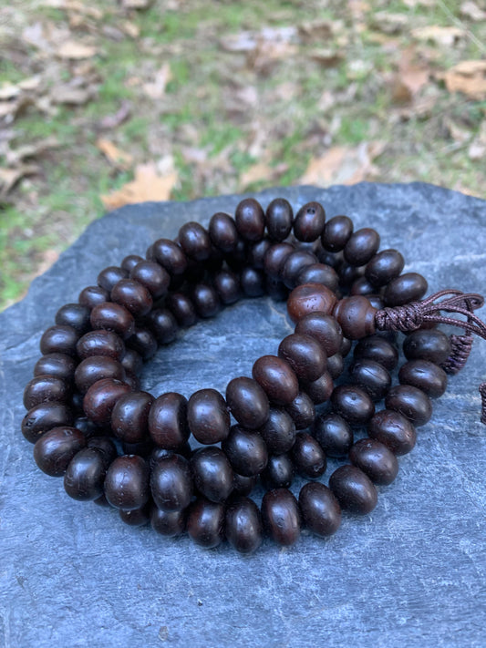 108 Dark Bodhi Seed Japa Mala - Himalayan Meditation Beads