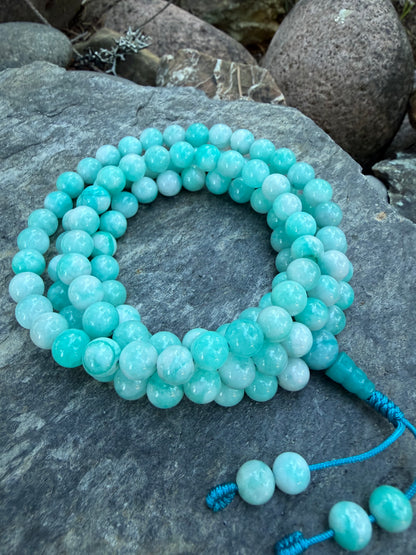 Amazonite Japa Mala Necklace