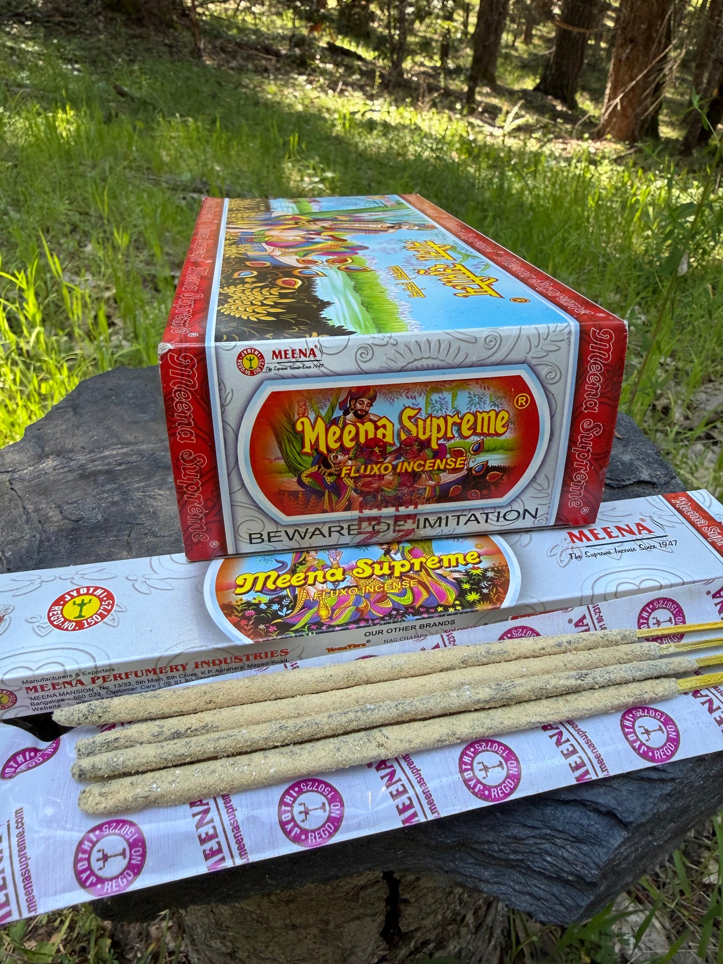 Meena Supreme Incense Sticks – Temple Grade Indian Masala Agarbatti 10g Box