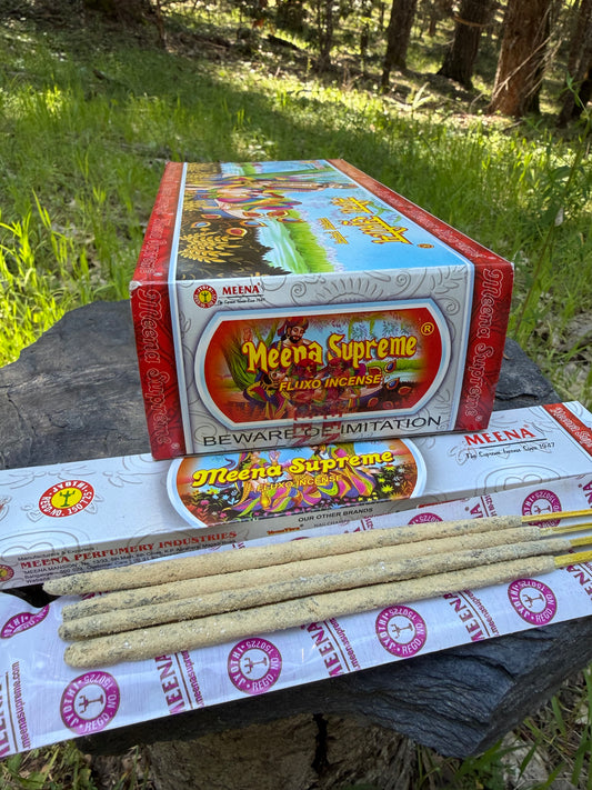 Meena Supreme Incense Sticks – Temple Grade Indian Masala Agarbatti 10g Box