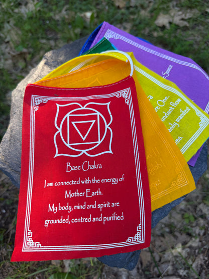 Chakra Prayer Flags with Affirmations