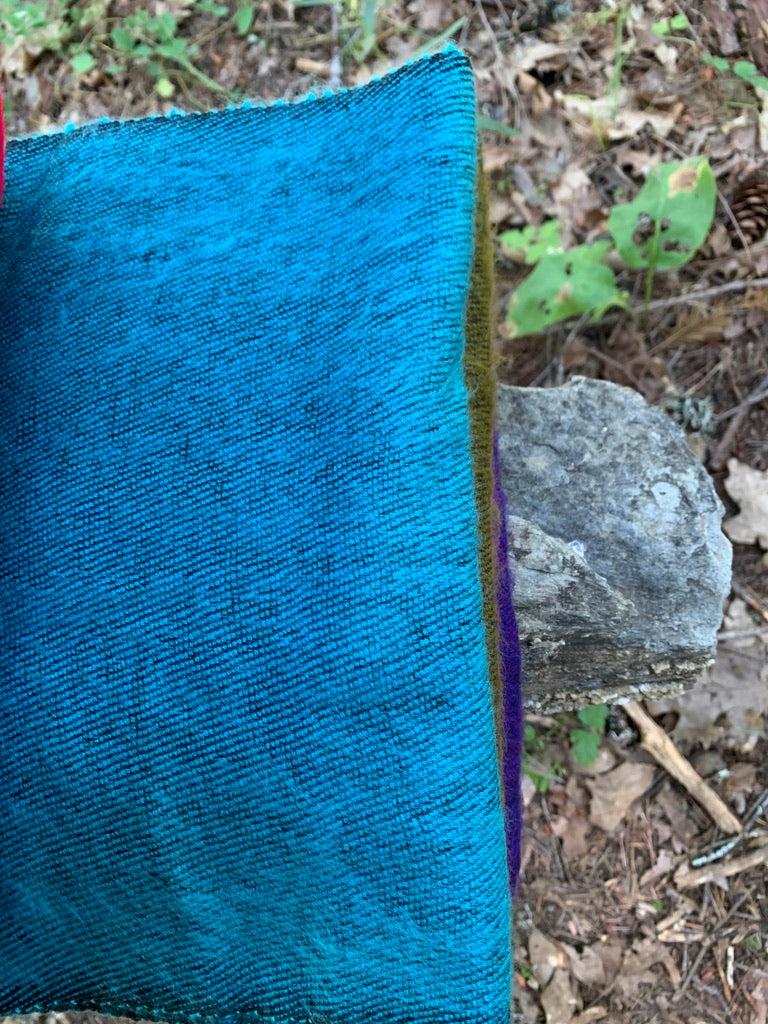 Reversible yak wool scarf handmade in Nepal