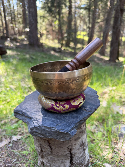 Tibetan OM Lotus | Authentic Himalayan Singing Bowl