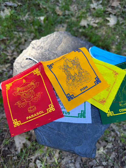 Eight Auspicious Symbols Prayer Flags