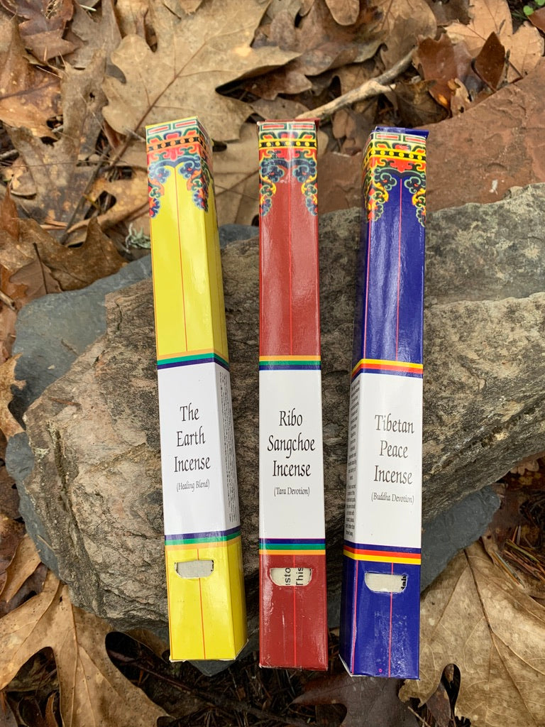 Tibetan Incense Collection x3, Ribo Sangchoe, The Earth, Tibetan Peace