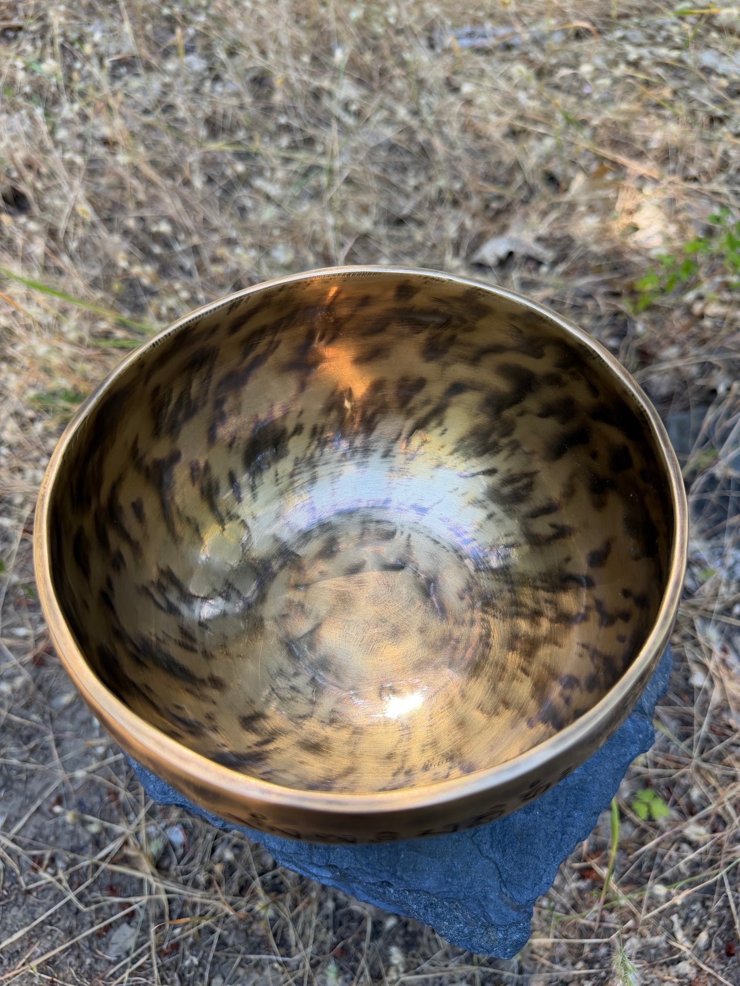 Hand-hammered Tibetan singing bowl handmade in Nepal
