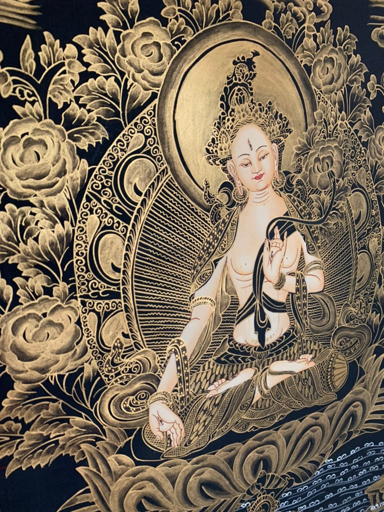 Golden White Tara Thangka