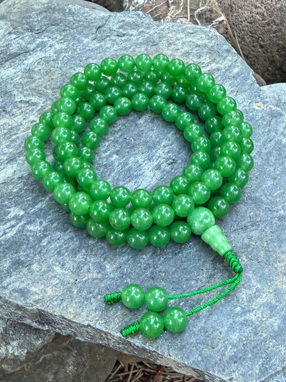 Green Jade Gemstone Mala
