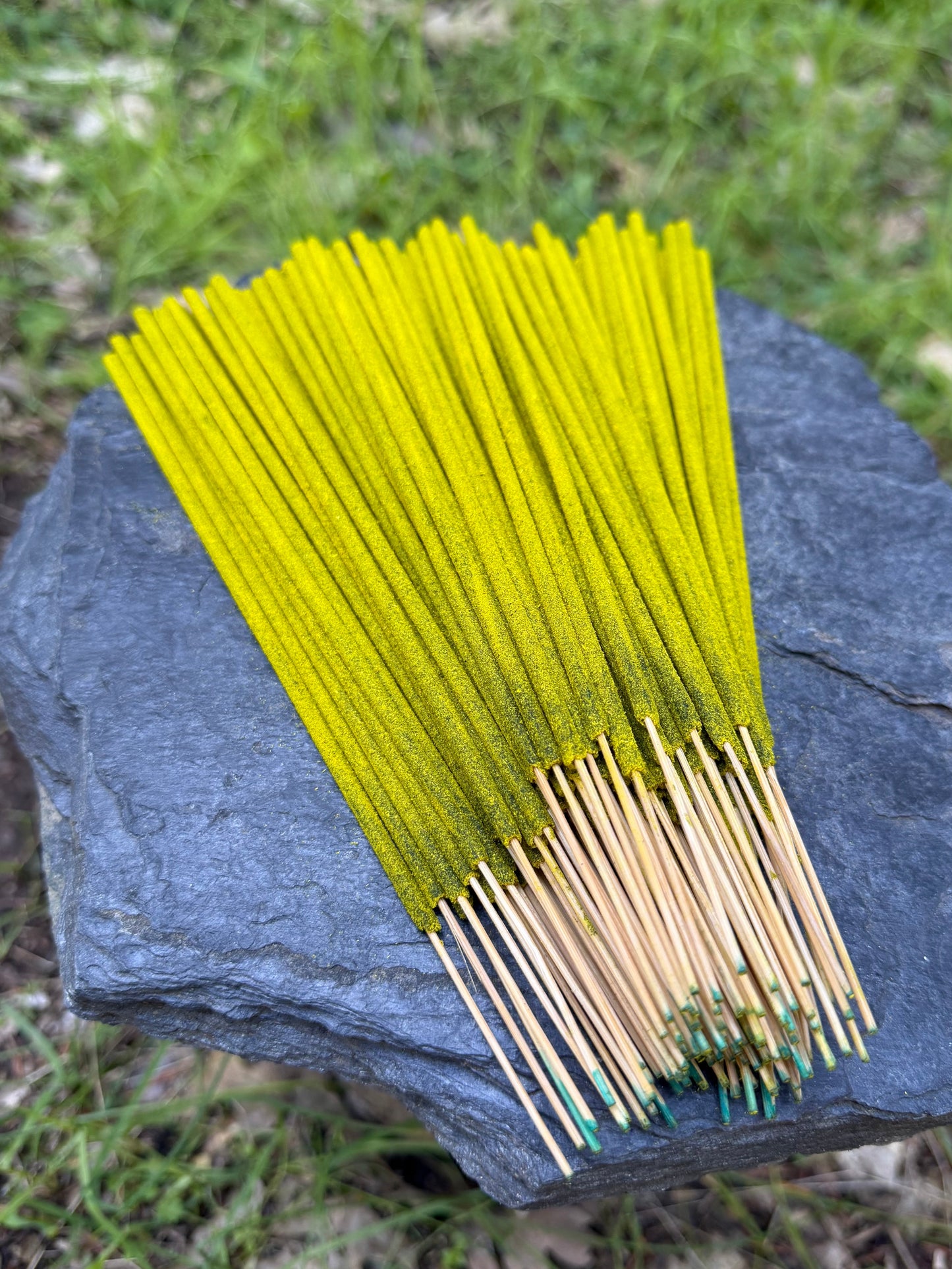 green gold indian incense