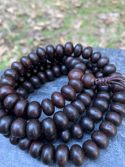 108 Dark Bodhi Seed Japa Mala - Himalayan Meditation Beads
