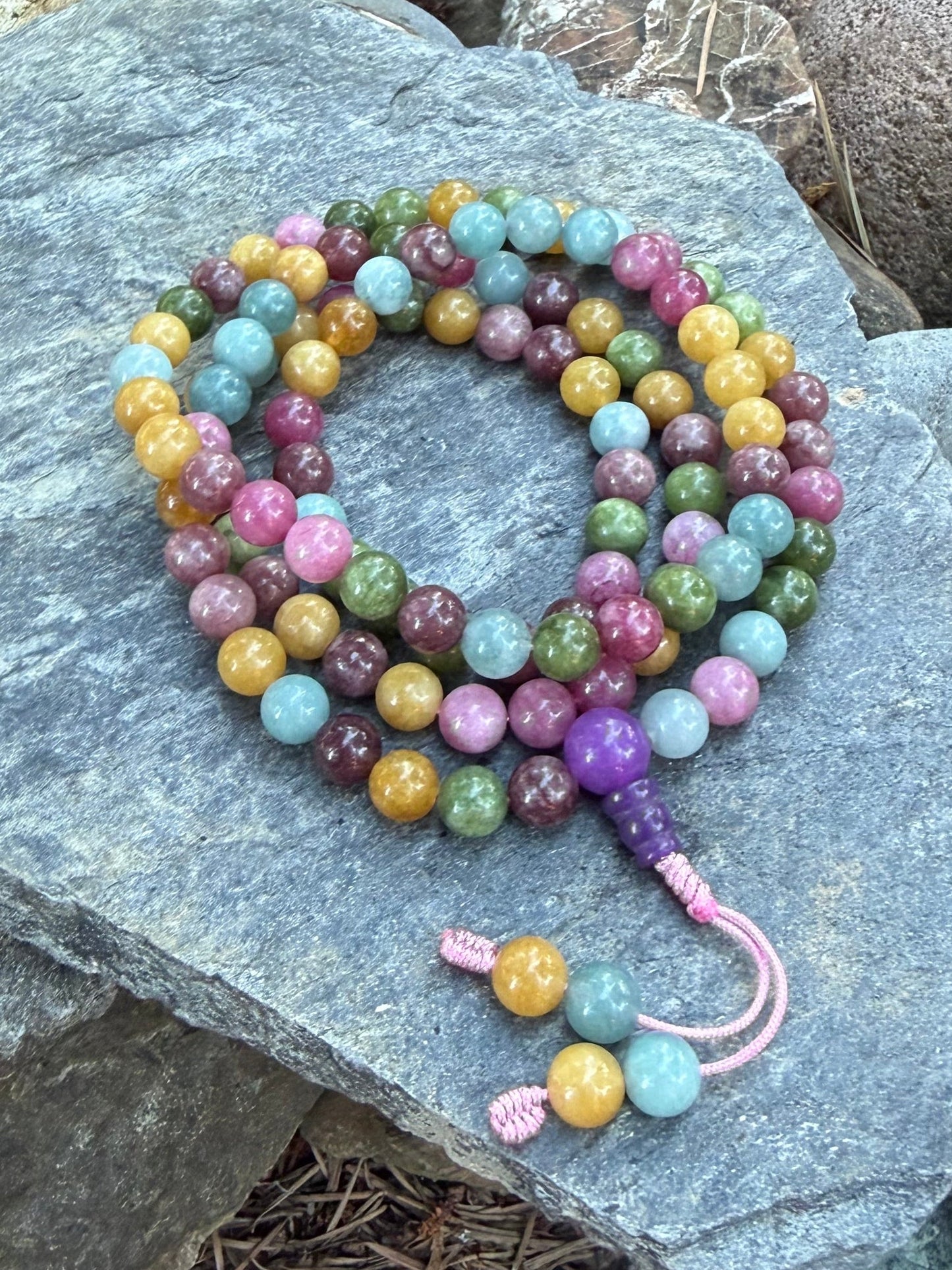 Riverstone Agate Gemstone Mala