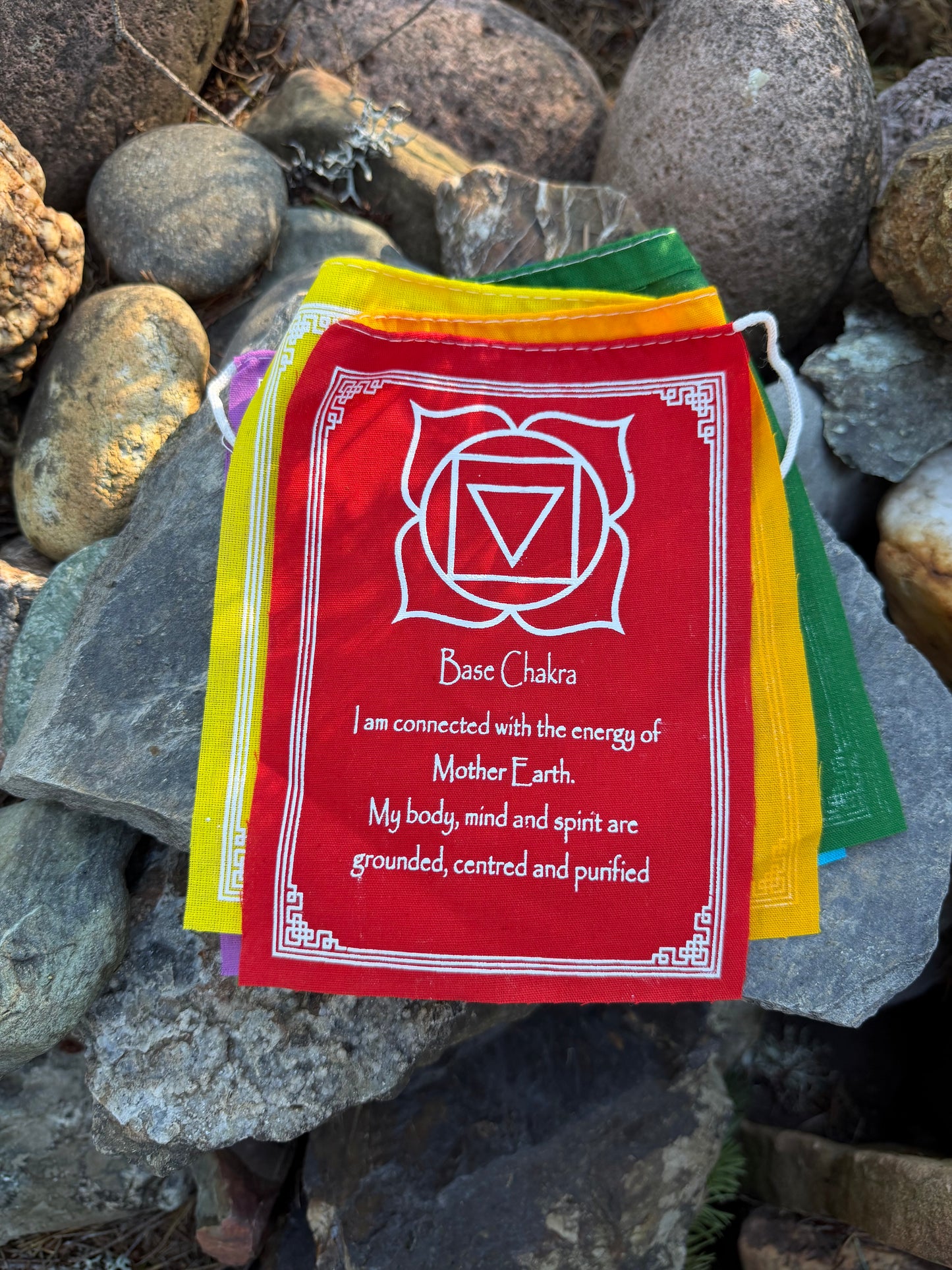 Chakra Prayer Flags with Affirmations