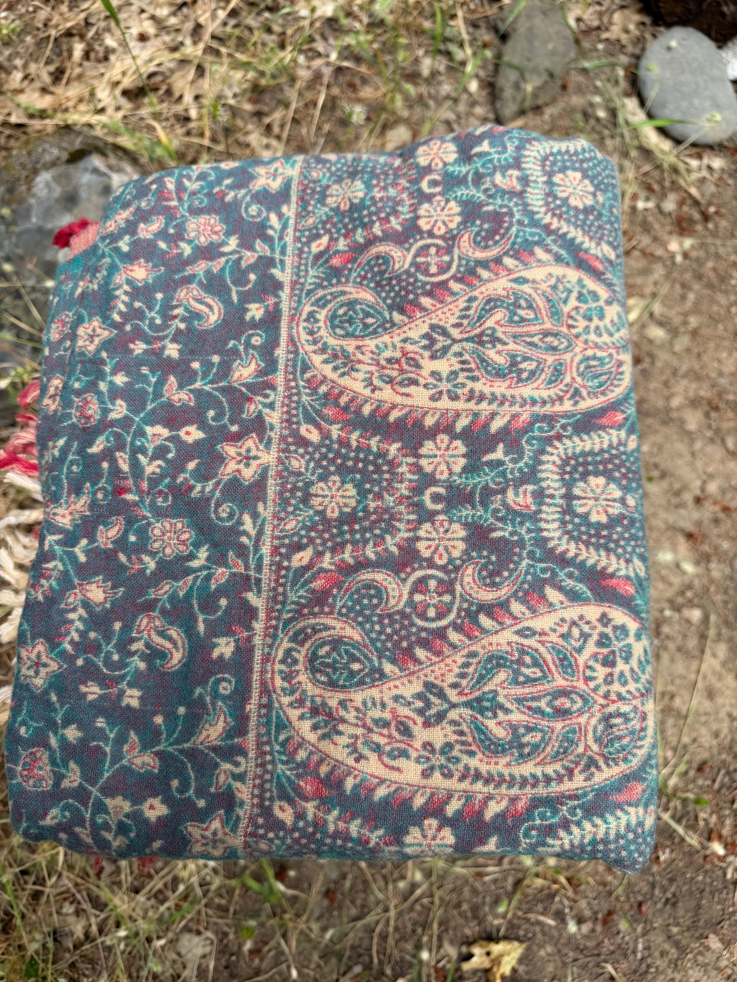 Himalayan Tibetan Yak Wool Blanket - Traditional Design