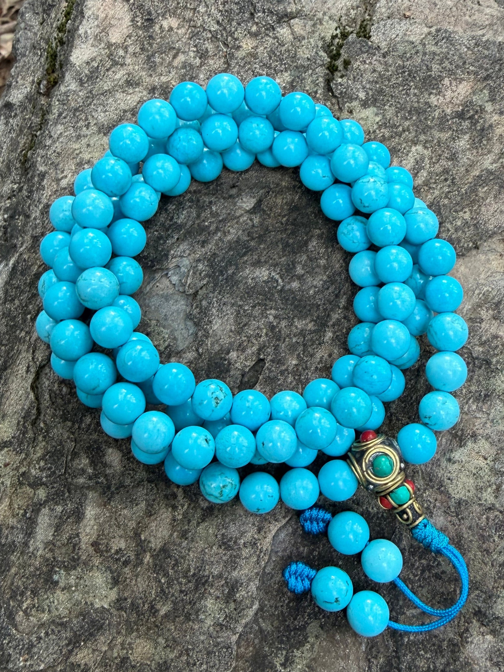 turquoise mala beads from nepal