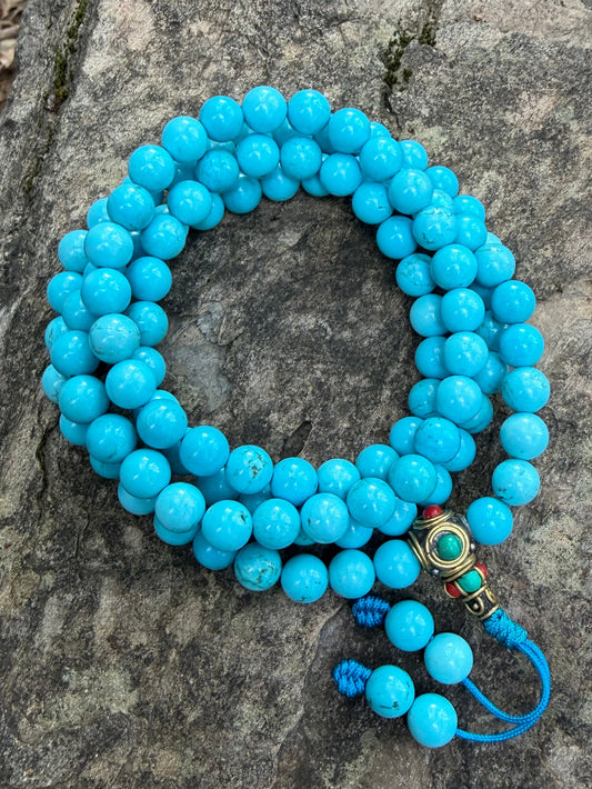 turquoise mala beads from nepal