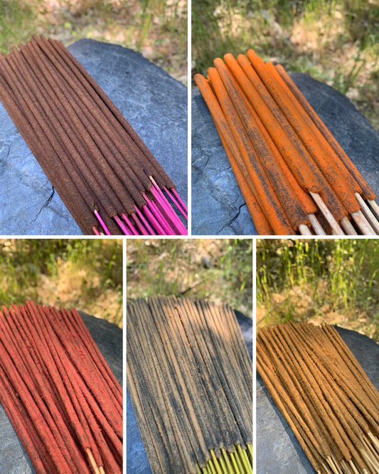 Absolute Bliss Incense Collection No. 1 – Traditional Indian Masala Incense Sampler (10 Scents | 200g Total)